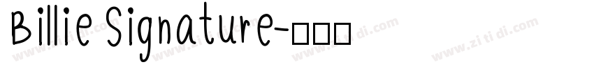 Billie Signature字体转换